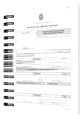 SAPS Firearm Competency Application